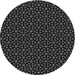 Square Patterned Black Rug, pat3046gry