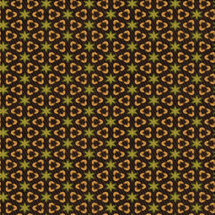 Round Patterned Black Brown Rug, pat3046org