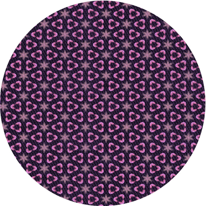 Square Machine Washable Transitional Orchid Purple Rug in a Living Room, wshpat3046pur