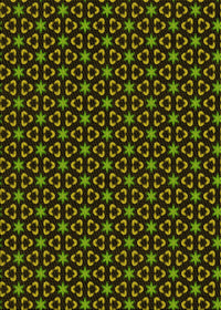 Machine Washable Transitional Dark Yellow Green Rug, wshpat3046yw