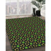 Patterned Black Novelty Rug in Family Room, pat3046