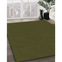 Patterned Milk Chocolate Brown Rug, pat3047grn