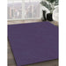 Machine Washable Transitional Deep Periwinkle Purple Rug in a Family Room, wshpat3047lblu