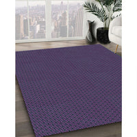 Patterned Deep Periwinkle Purple Rug, pat3047lblu