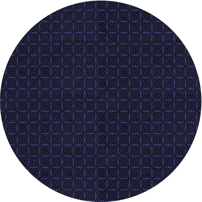 Square Patterned Black Rug, pat3048blu