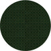 Square Patterned Deep Emerald Green Rug, pat3048grn