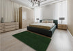 Patterned Deep Emerald Green Rug in a Bedroom, pat3048grn