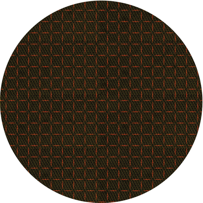 Square Patterned Black Brown Rug, pat3048yw