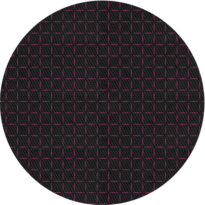 Sideview of Patterned Charcoal Gray Novelty Rug, pat3048