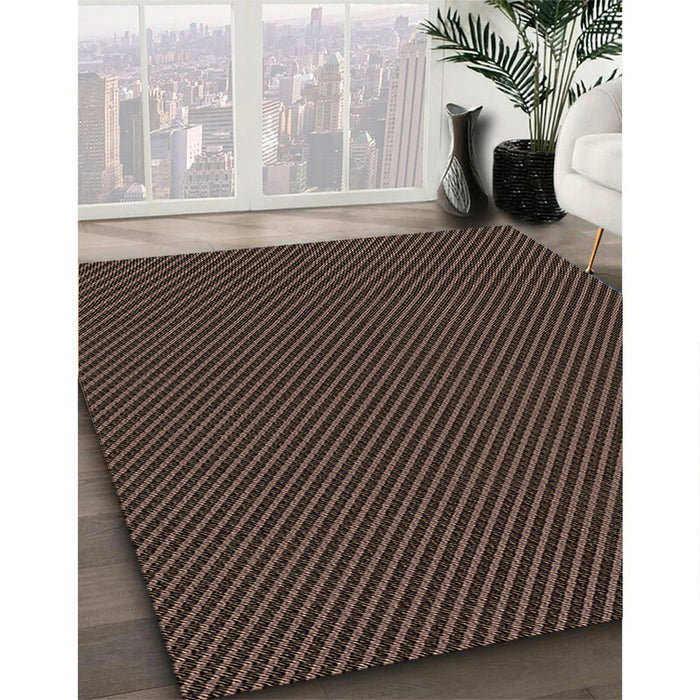 Machine Washable Transitional Sienna Brown Rug in a Family Room, wshpat3049brn