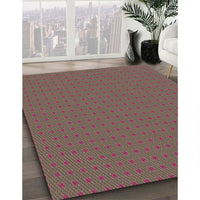 Patterned Dark Almond Brown Rug, pat3050brn