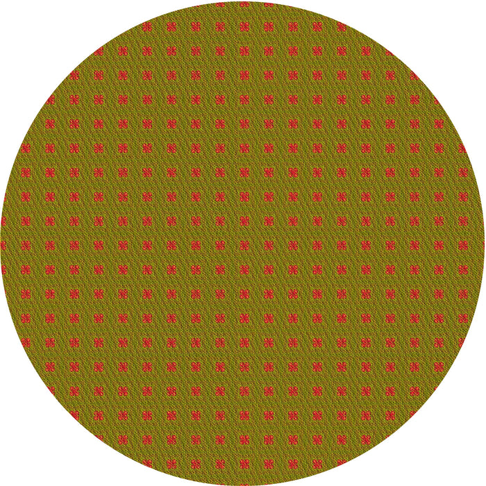 Square Patterned Mahogany Brown Rug, pat3050yw