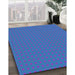 Machine Washable Transitional Blue Rug in a Family Room, wshpat3050