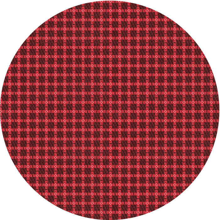 Square Patterned Tomato Red Rug, pat3051rd