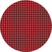 Square Patterned Tomato Red Rug, pat3051rd