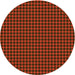 Square Patterned Saddle Brown Rug, pat3051yw