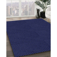 Patterned Night Blue Rug, pat3052blu