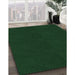 Patterned Deep Emerald Green Rug in Family Room, pat3052grn