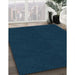 Patterned Blue Rug in Family Room, pat3052lblu