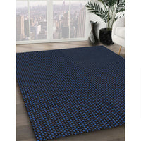 Patterned Blue Novelty Rug, pat3052