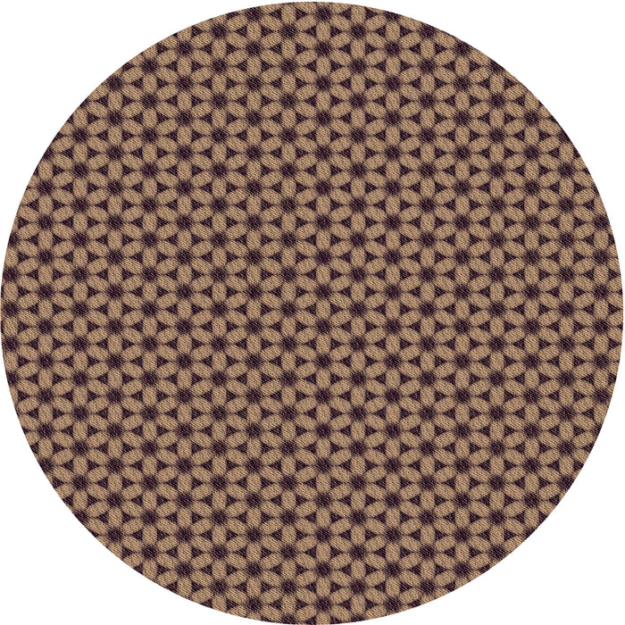 Square Patterned Peru Brown Rug, pat3053brn