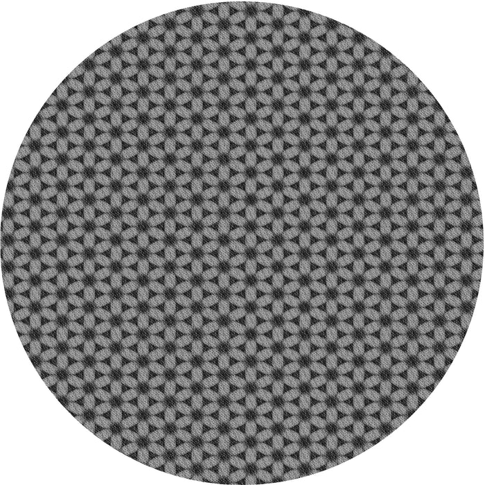 Square Patterned Gunmetal Gray Rug, pat3053gry