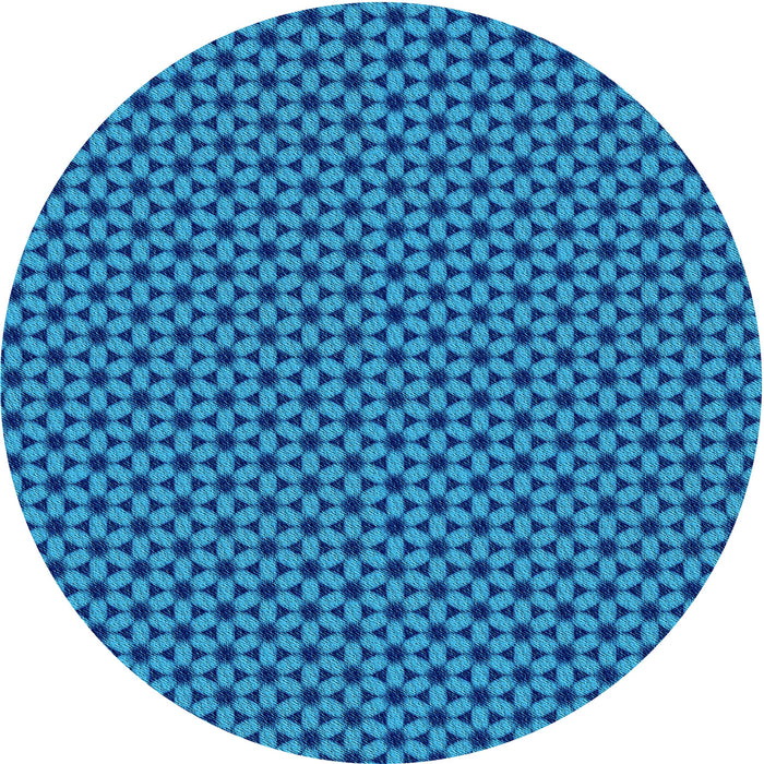 Square Patterned Blueberry Blue Rug, pat3053lblu