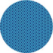 Square Patterned Blueberry Blue Rug, pat3053lblu