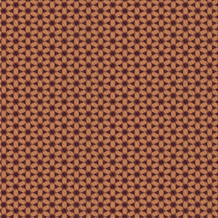 Round Patterned Saffron Red Rug, pat3053org