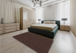 Patterned Chocolate Brown Rug in a Bedroom, pat3054brn