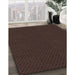 Patterned Chocolate Brown Rug in Family Room, pat3054brn