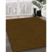 Machine Washable Transitional Dark Bronze Brown Rug in a Family Room, wshpat3054yw