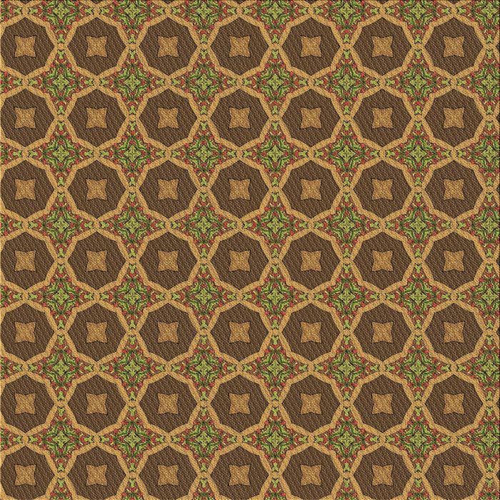 Round Patterned Red Brown Rug, pat3055brn