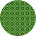 Square Patterned Green Rug, pat3055grn
