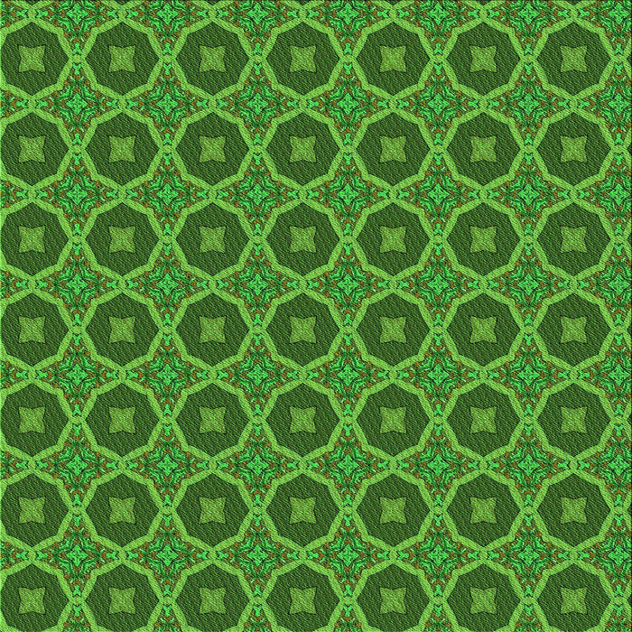 Round Machine Washable Transitional Green Rug, wshpat3055grn