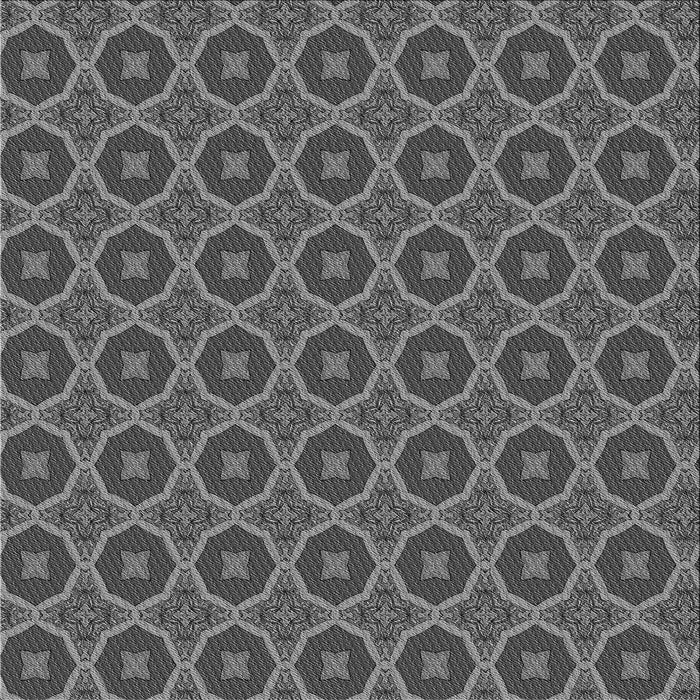 Round Patterned Gunmetal Gray Rug, pat3055gry