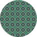 Square Patterned Mint Green Rug, pat3055lblu