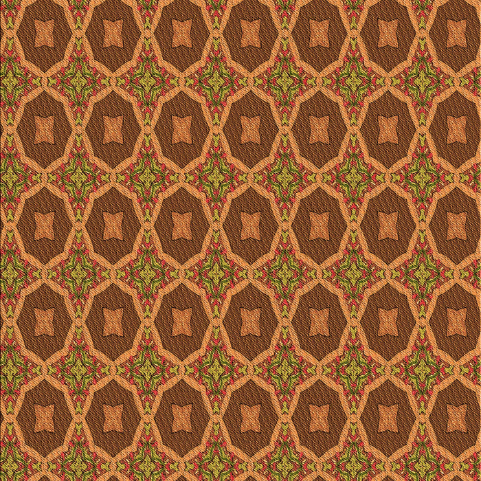 Patterned Orange Rug, pat3055org