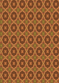 Machine Washable Transitional Orange Rug, wshpat3055org