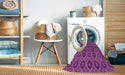 Machine Washable Transitional Dark Magenta Purple Rug in a Washing Machine, wshpat3055pur