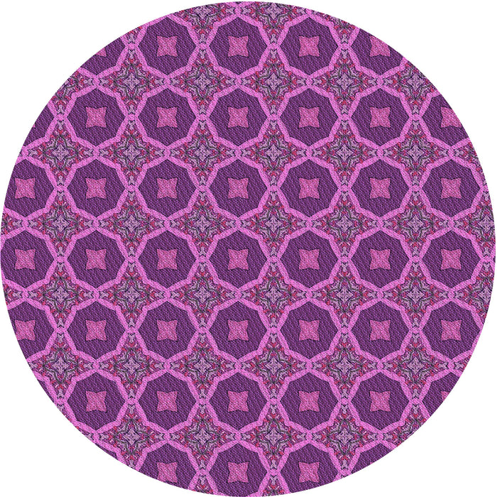 Square Patterned Dark Magenta Purple Rug, pat3055pur