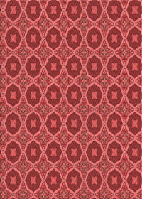 Machine Washable Transitional Red Rug, wshpat3055rd