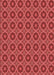 Machine Washable Transitional Red Rug, wshpat3055rd