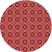 Square Patterned Red Rug, pat3055rd