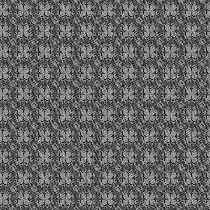 Round Patterned Black Rug, pat3056gry