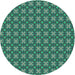 Square Patterned Lime Mint Green Rug, pat3056lblu