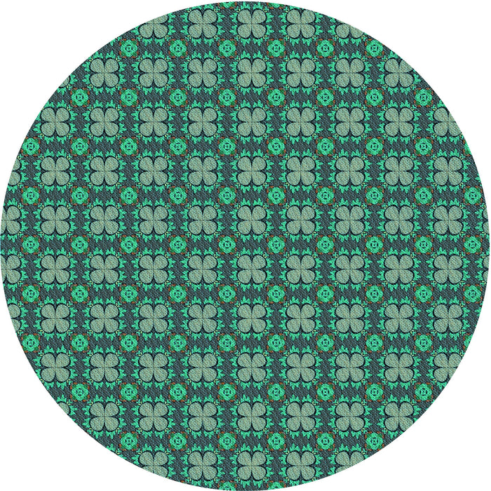 Square Machine Washable Transitional Lime Mint Green Rug in a Living Room, wshpat3056lblu
