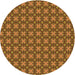 Square Patterned Saffron Red Rug, pat3056org