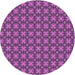 Square Patterned Dark Magenta Purple Rug, pat3056pur
