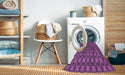 Machine Washable Transitional Dark Magenta Purple Rug in a Washing Machine, wshpat3056pur